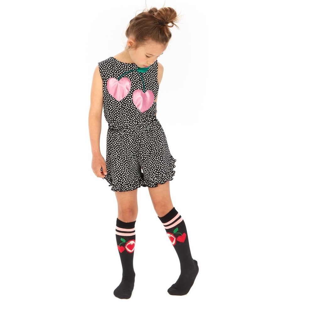 NWT wauw capow girls polka dot romper